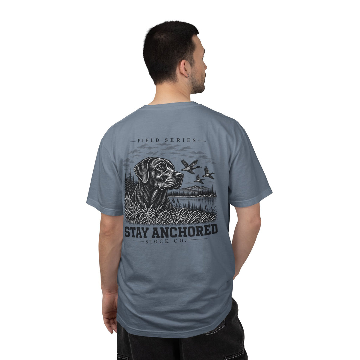 Stay Anchored Field Series Working Dog Tee | Lake Erie Outdoor Graphic Shirt