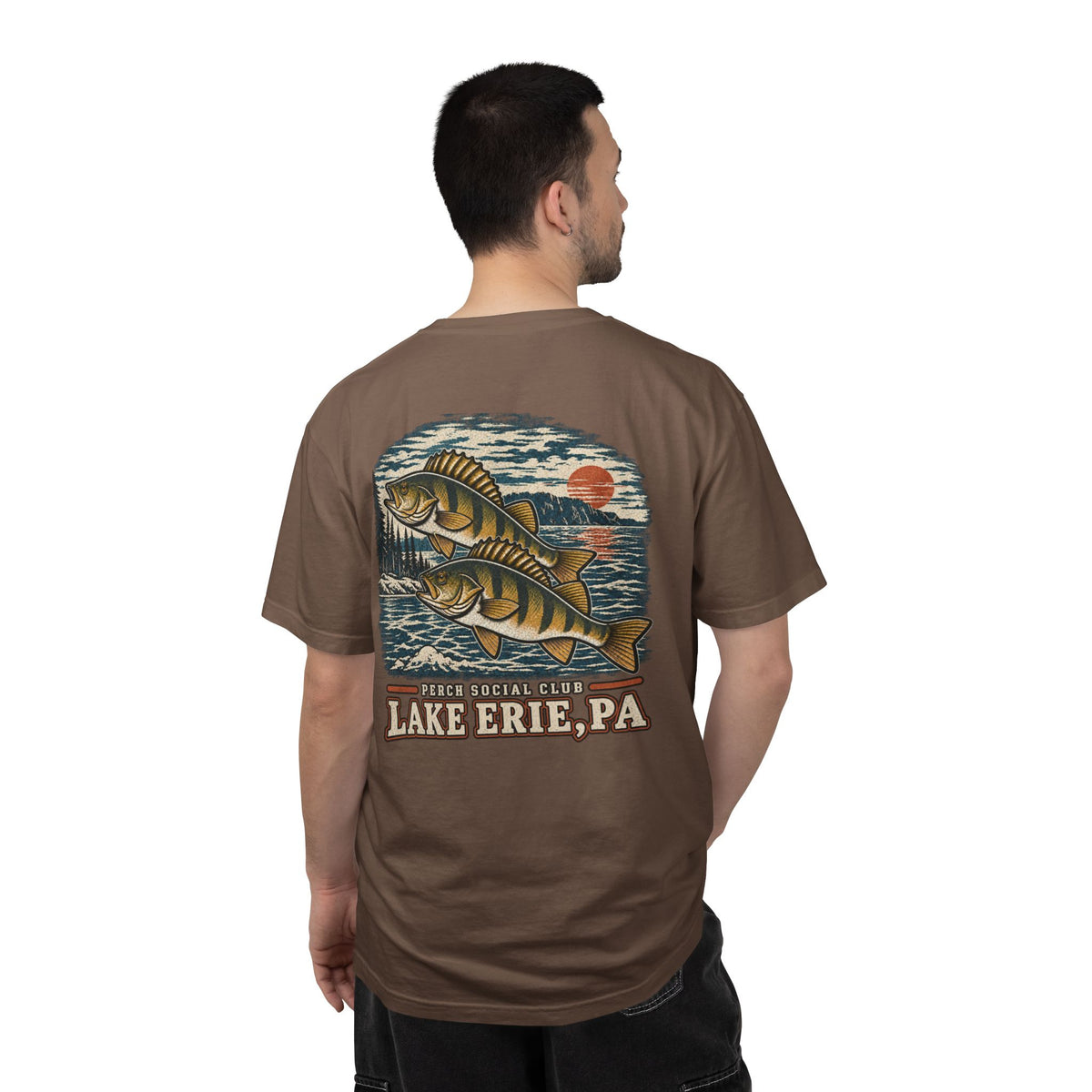 Lake Erie Perch Social Club Tee | Vintage Fishing Graphic Shirt | Stay Anchored Stock Co.