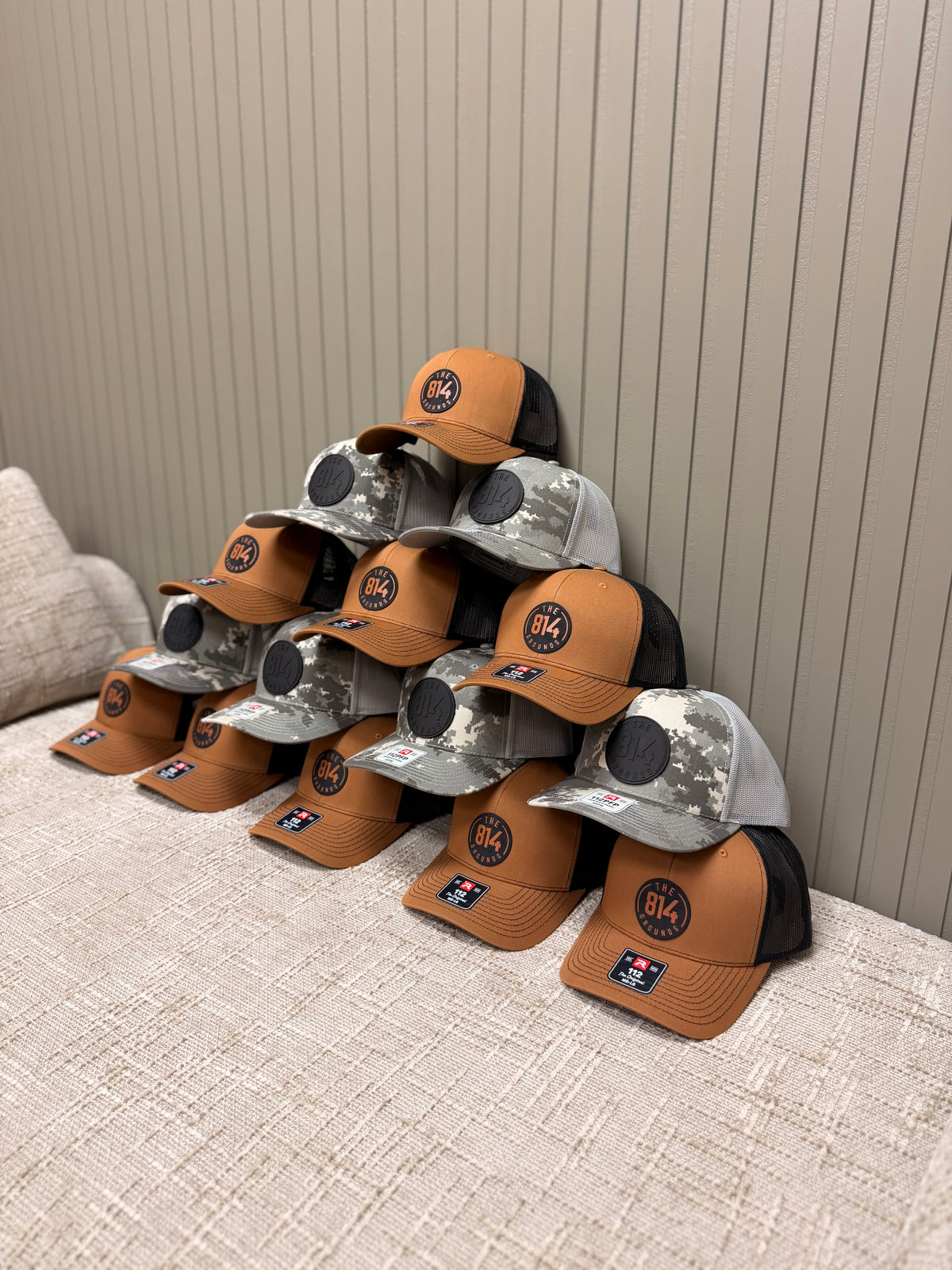 814 Grounds branded hat collection created by Stay Anchored