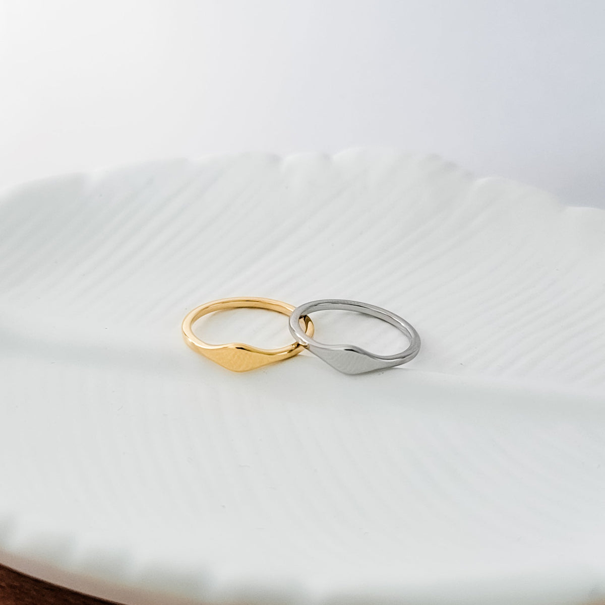 Chevron Ring, Monarch Pine metal blank #161