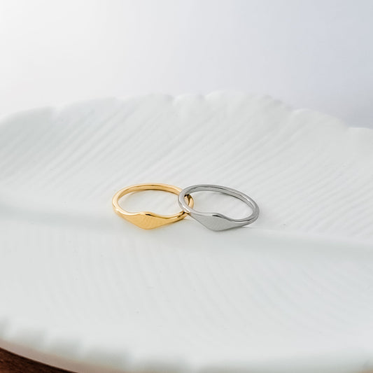 Chevron Ring, Monarch Pine metal blank #161